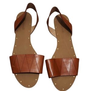 Madewell Women's Tan Leather Sandals - 11